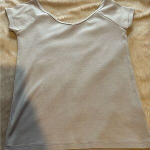 American Eagle Outfitters Lavender Tight Fit Short Sleeve Top